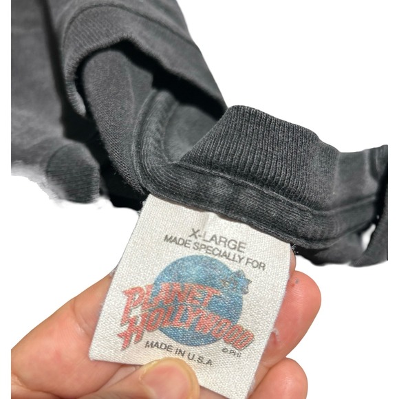 Vintage Planet Hollywood South Coast Plaza T-Shirt XL Black Made in USA 90s - Picture 2 of 6